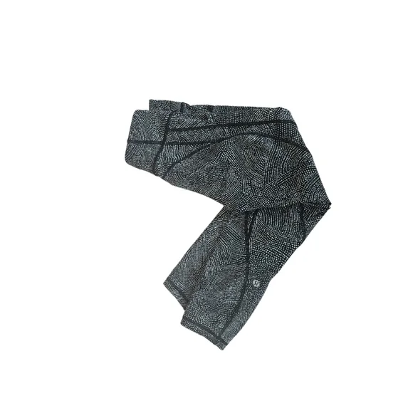 Lululemon athletica Final LapCrop 23" Black and White Patterned Women's Leggings - Picture 7 of 11